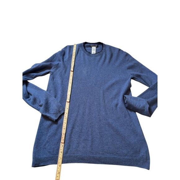 Patagonia Mens cashere blend Crewneck Sweater Blue Wool Size XL-note flaws - Picture 6 of 7